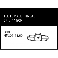 Marley Philmac Tee Female Thread 75 x 2 BSP - MM306.75.50